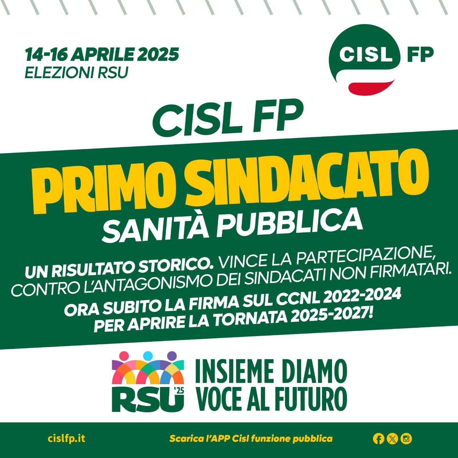 RSU Sanità: CISL FP è di nuovo il primo sindacato nel comparto 10 RSU Sanità: CISL FP è di nuovo il primo sindacato nel comparto | Cisl Fp | Funzione Pubblica